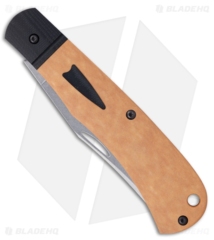 Case Crossroads XR Texas Trapper Knife Smooth Luna Richlite/ Black G10 (3.2" SW)