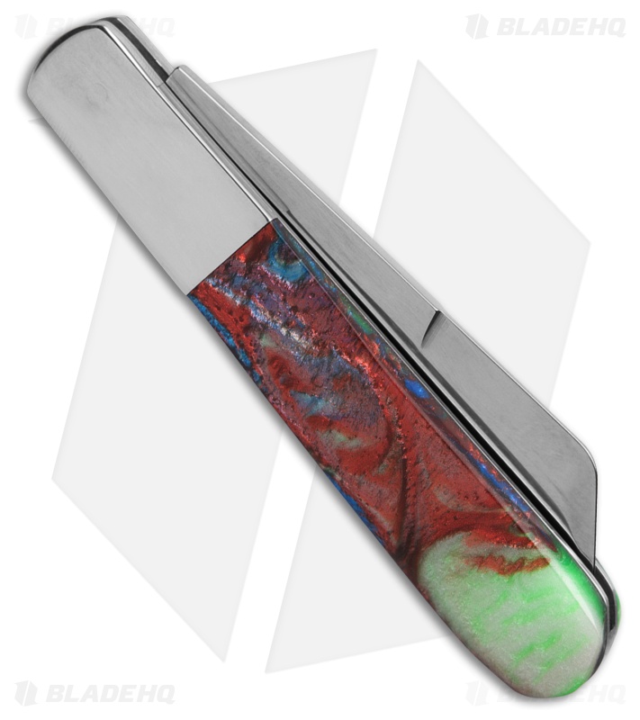 Bear & Son Barlow Slip Joint Knife Coral Reef Resin Handle (3.1" Polish)
