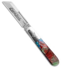 Bear & Son Barlow Slip Joint Knife Coral Reef Resin Handle (3.1" Polish)