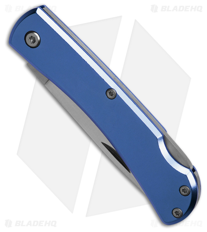 Bear & Son Small Farmhand Lock Back Knife Blue Aluminum (2.75" Satin)