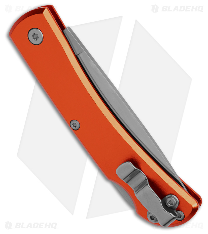オオノマユミ　サンセットハーバー Bear & Son Small Farmhand Lock Back Knife Orange - Blade HQ