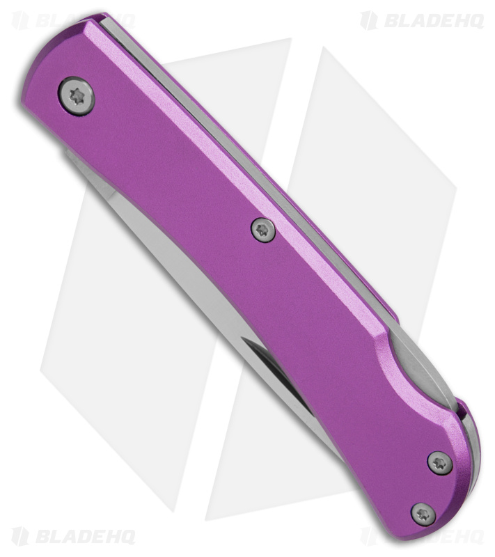 Bear & Son Small Farmhand Lock Back Knife Purple Aluminum (2.75" Satin)
