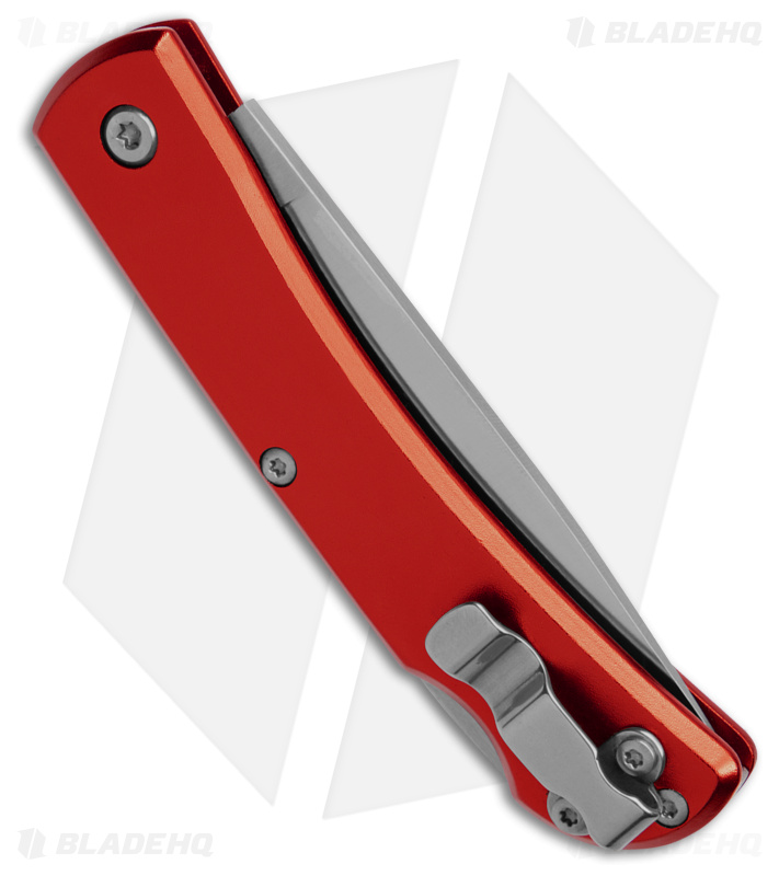 Bear & Son Small Farmhand Lock Back Knife Red Aluminum (2.75" Satin)