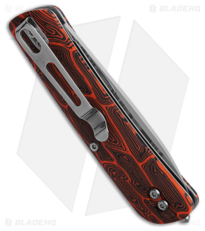 Boker Tech Tool Slip Joint Knife Orange Damascus G-10 (2.79" Satin )