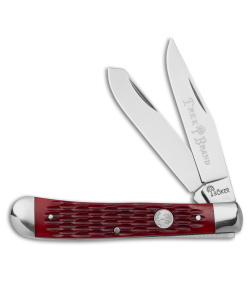 Boker Trapper Traditional Pocket Knife Jigged Red Bone (Satin D2)