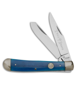 Boker Trapper Traditional Pocket Knife Smooth Blue Bone (Satin D2)