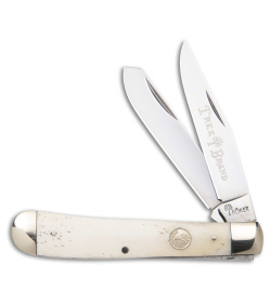 Boker Trapper Traditional Pocket Knife Smooth White Bone (Satin D2)