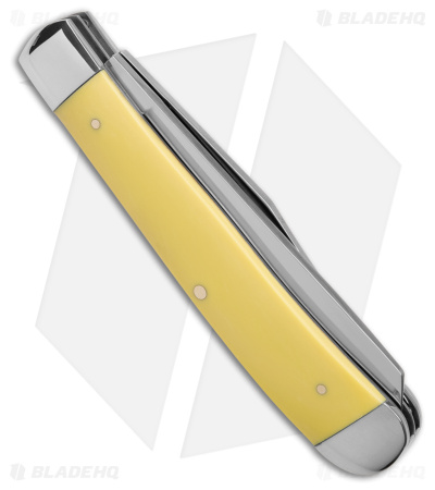 Boker Trapper Traditional Pocket Knife Yellow Delrin (Satin D2)