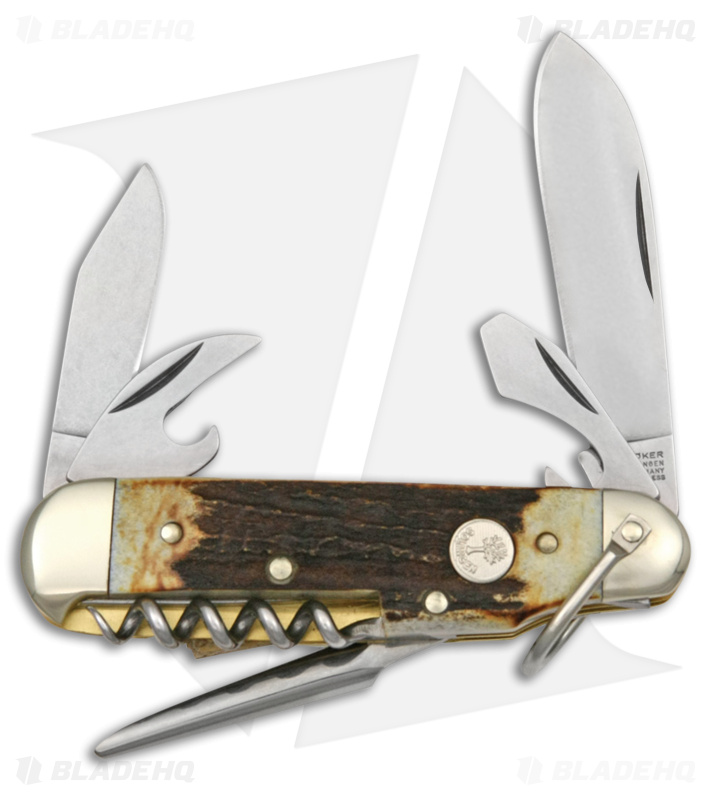 Boker Camp Knife 2.50" Brown Stag 110182HH