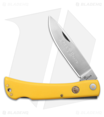 Boker Big Range Buster Lockback Knife Yellow Delrin (3.88" Satin) 110864