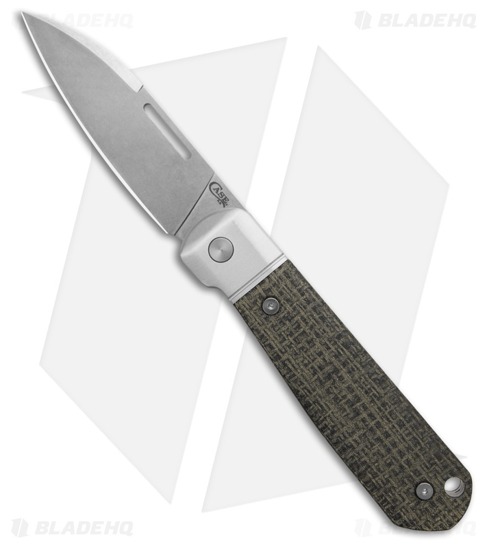 Case Knives Bridgeline Knife 3.96" Black Burlap Micarta (Highbanks) 42230