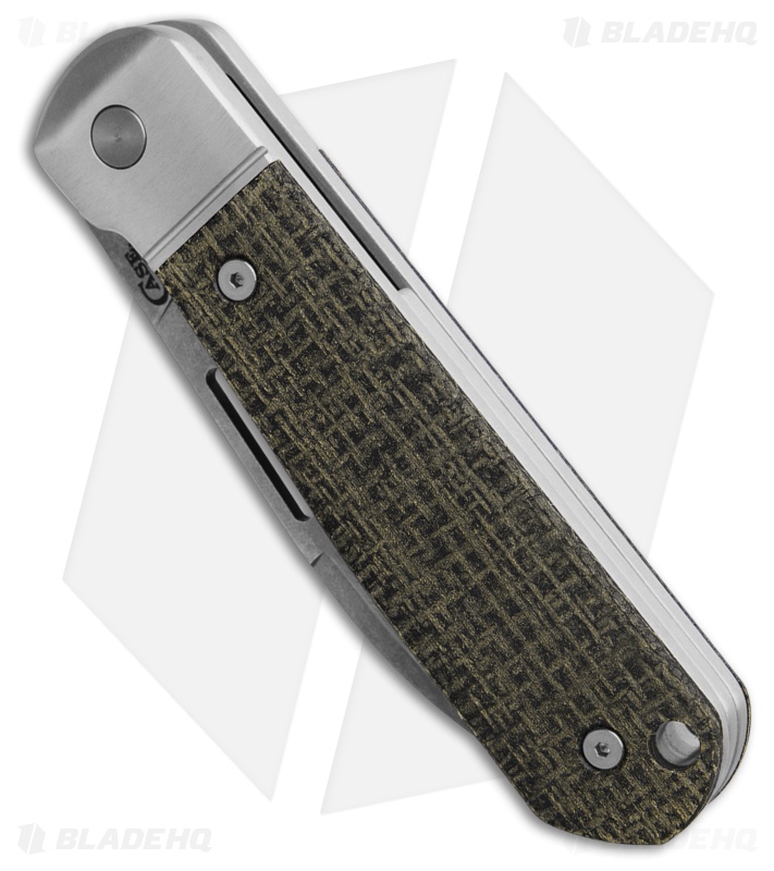 Case Knives Bridgeline Knife 3.96" Black Burlap Micarta (Highbanks) 42230
