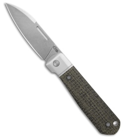 Case Knives Bridgeline Knife 3.96" Black Burlap Micarta (Highbanks) 42230