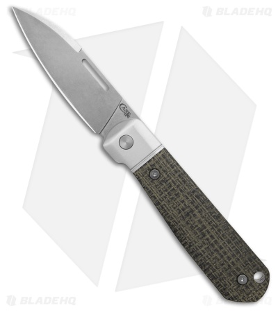 Case Knives Bridgeline Knife 3.96" Black Burlap Micarta (Highbanks) 42230