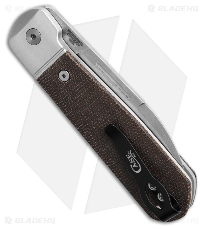 Case Knives Bridgeline Knife 3.96" OD Green Canvas Micarta (Highbanks) 42231