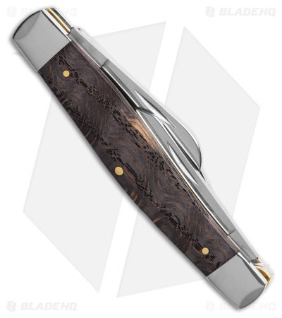 Case Knives Large Stockman Knife 4.25" Black Curly Oak (7375 SS) 14004