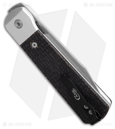 Case Knives Bridgeline Knife 3.96" Smooth Black Burlap Micarta (Longhouse) 50910