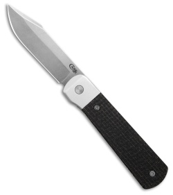 Case Knives Bridgeline Knife 3.96" Smooth Black Burlap Micarta (Longhouse) 50910