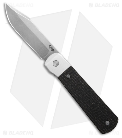 Case Knives Bridgeline Knife 3.96" Smooth Black Burlap Micarta (Longhouse) 50910