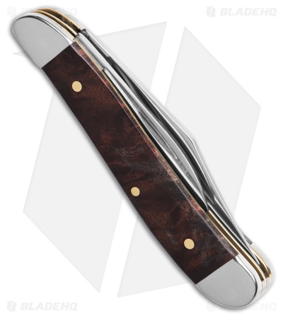 Case Pocket Knife Brown Maple Burl Wood Peanut (7220 SS) 64059