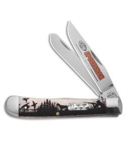 Case Pocket Knife Natural Bone Trapper Hunter W/Bird (6254 SS) 81224