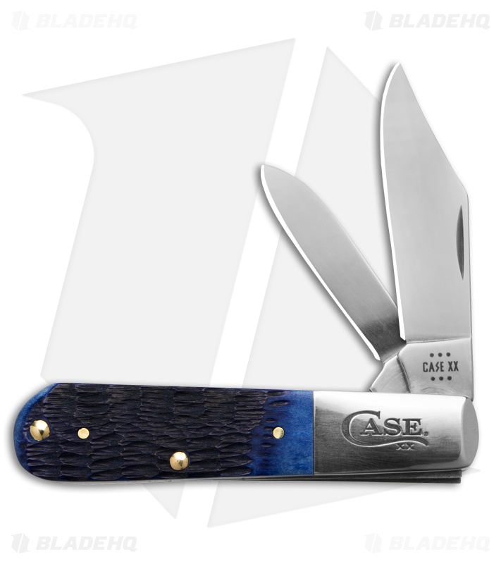 Case Knives Barlow Knife 3.4" Rogers Jig Navy Blue Bone (62009 1/2 SS) 06894