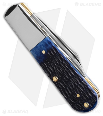 Case Knives Barlow Knife 3.4" Rogers Jig Navy Blue Bone (62009 1/2 SS) 06894