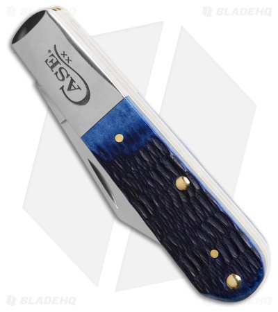 Case Knives Barlow Knife 3.4" Rogers Jig Navy Blue Bone (62009 1/2 SS) 06894