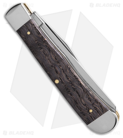 Case Trapper Knife 4.125" Black Curly Oak Wood (7254 SS) 14000