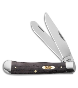 Case Trapper Knife 4.125" Black Curly Oak Wood (7254 SS) 14000