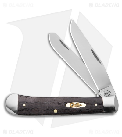 Case Trapper Knife 4.125" Black Curly Oak Wood (7254 SS) 14000