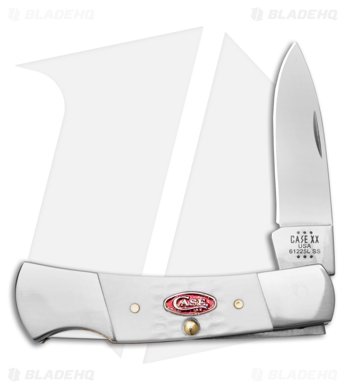 Case Knives Lockback Knife White Synthetic Standard Jig