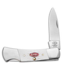 Case Knives Lockback Knife 3" White Synthetic Standard Jig (61225L SS) 60199