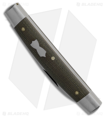GEC #13 Tidioute Cutlery Whip OD Green Micarta (3" Satin) 130124