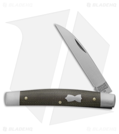 GEC #13 Tidioute Cutlery Whip OD Green Micarta (3" Satin) 130124