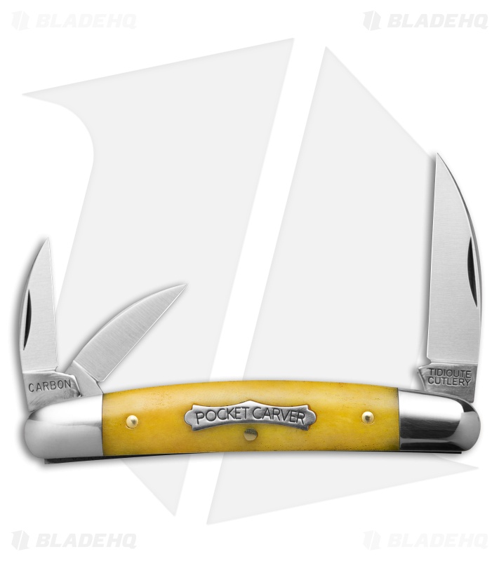 GEC #62 F&F Pocket Carver Knife Smooth Rotten Banana Bone