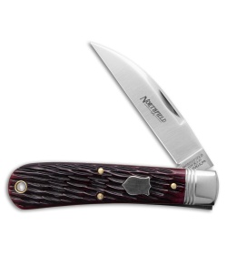 GEC Northfield Black Plum Jigged Bone Pocket Knife (3" Satin)