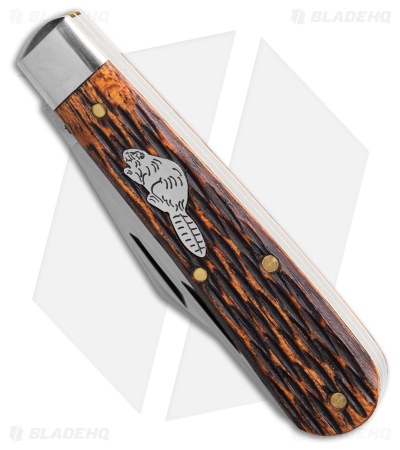 GEC Tidioute Cutlery  Beaver Tail Knife 2.8"Jigged Brazilian Cherry Wood  391224