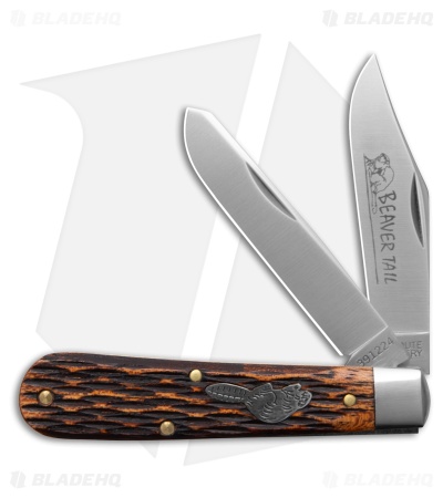 GEC Tidioute Cutlery  Beaver Tail Knife 2.8"Jigged Brazilian Cherry Wood  391224