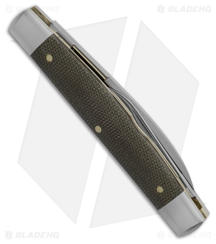 GEC #13 Tidioute Cutlery Clerk OD Green Micarta (2.9" Satin) 130224