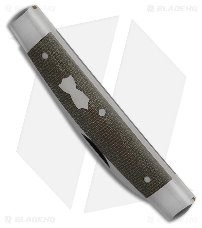 GEC #13 Tidioute Cutlery Clerk OD Green Micarta (2.9" Satin) 130224