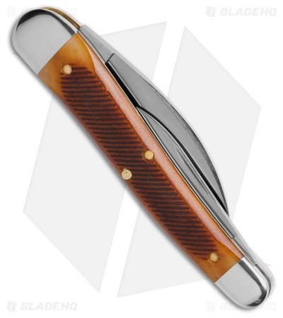 GEC Tidoute Cutlery #38 Campfire Whittler Burnt Orange Sawcut Bone (2.4" Satin)
