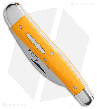 GEC Tidoute Cutlery #38 Campfire Whittler Yellow Linen Micarta (2.4" Satin)