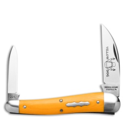 GEC Tidoute Cutlery #38 Campfire Whittler Yellow Linen Micarta (2.4" Satin)