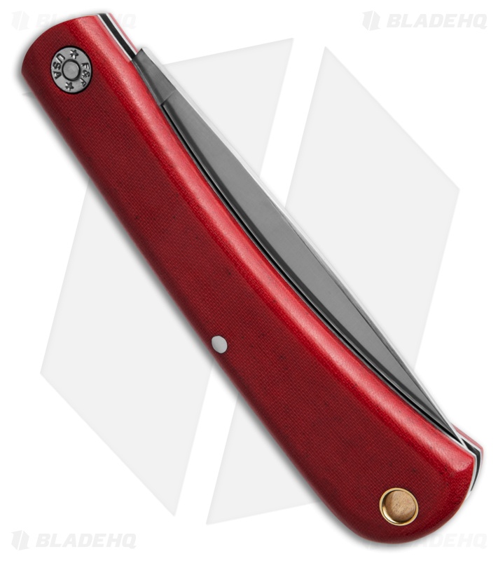 GEC #21 Farm & Field Bull Buster Knife Red Linen Micarta