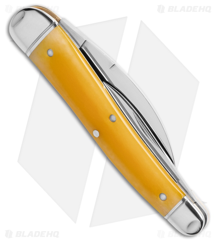GEC Northfield UN-X-LD #38 Half Whittler Smooth Yellow Rose Bone (2.4" Satin)