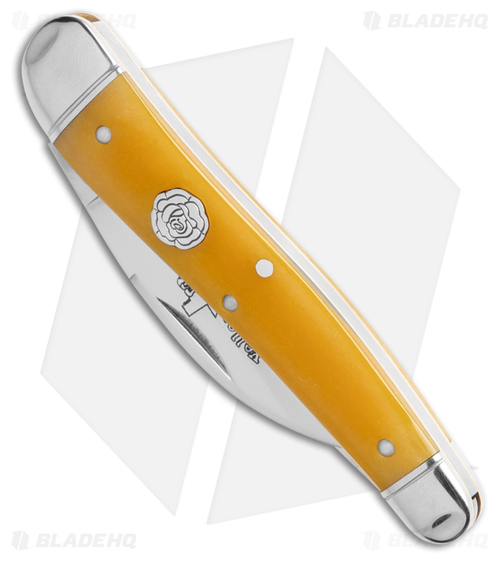 GEC Northfield UN-X-LD #38 Half Whittler Smooth Yellow Rose Bone (2.4" Satin)