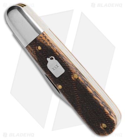 GEC Great Eastern Cutlery Bullet End Sawcut Whiskey Barrel Oak Knife 3.6" 781224