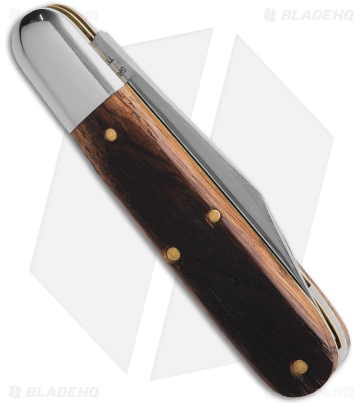 GEC Tidioute Cutlery Bullet Barlow Charred Barrel Oak Barlow Knife (2.8" Satin)