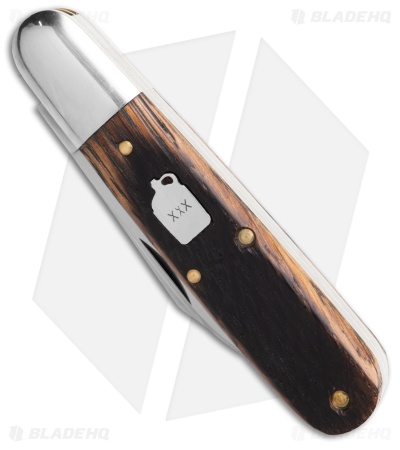 GEC Tidioute Cutlery Bullet Barlow Charred Barrel Oak Barlow Knife (2.8" Satin)